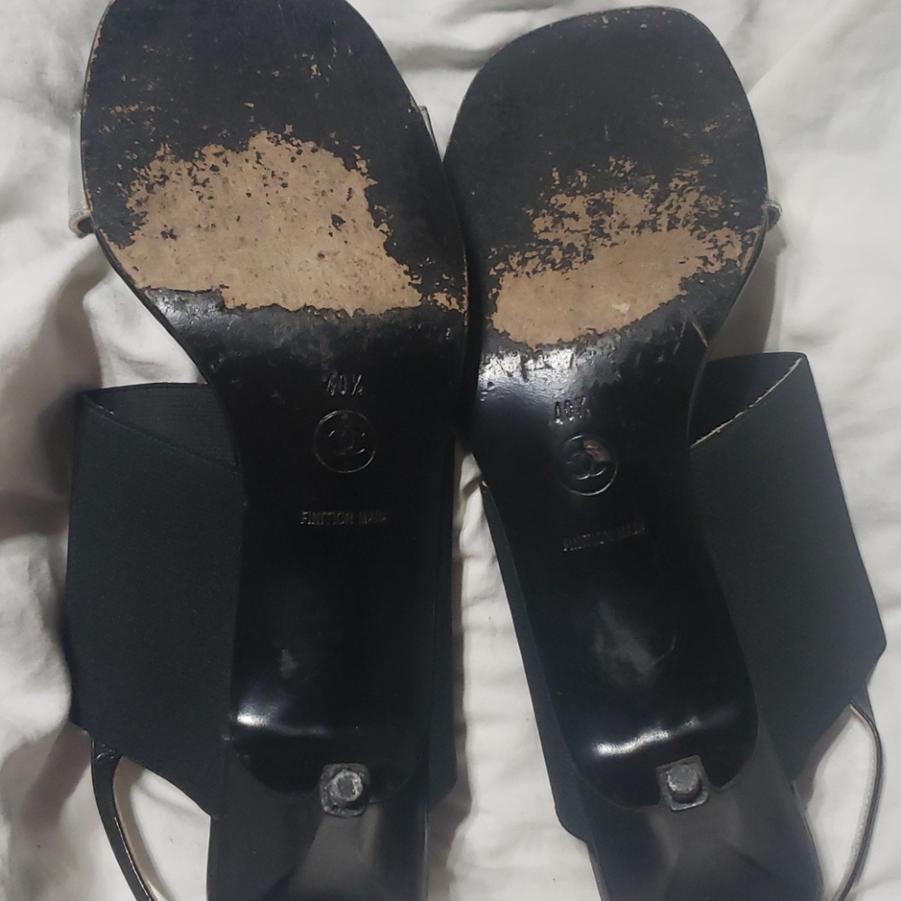 Chanel Sling Backs Size 40 1/2 - Picture 5 of 11